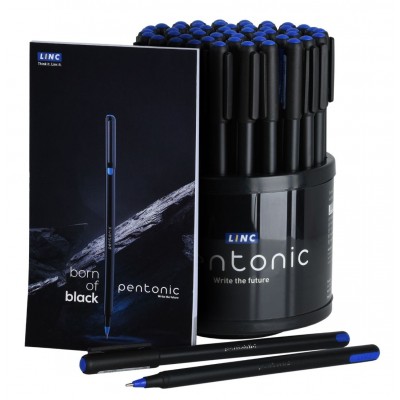Ручка шарик.Linc PENTONIC синий 0,7мм игольчат. черный корпус (50шт)